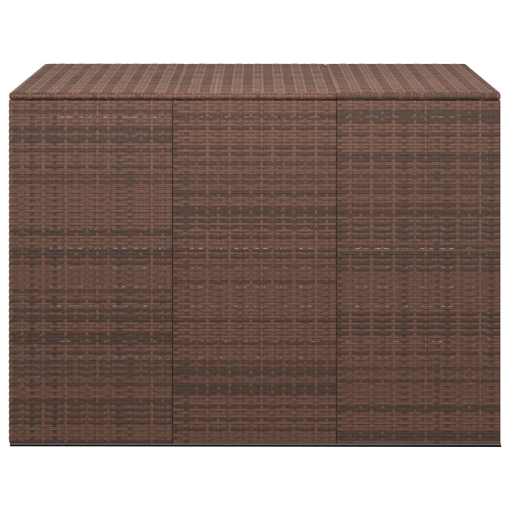 Garten-Kissenbox PE Rattan 145x100x103 cm Braun