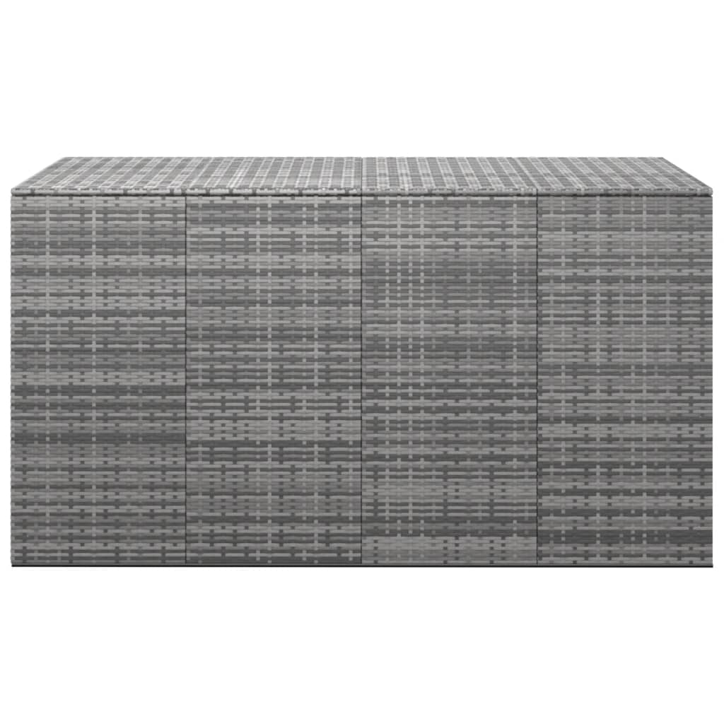 Garten-Kissenbox PE Rattan 194x100x103 cm Grau