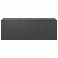 Thumbnail for Garten-Kissenbox PE Rattan 291x100,5x104 cm Schwarz