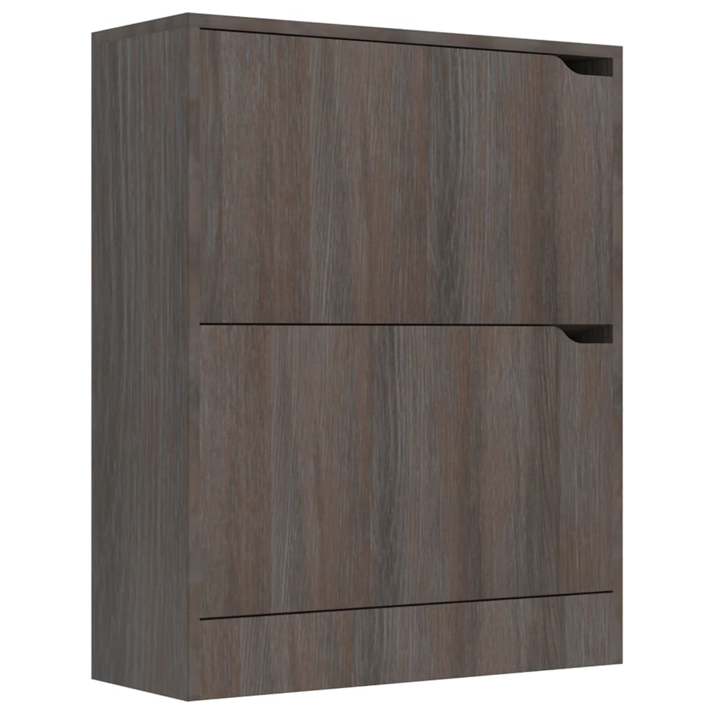 Schuhschrank 2 Türen Grau Sonoma-Eiche 59x24x74 cm Spanplatte