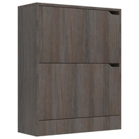 Thumbnail for Schuhschrank 2 Türen Grau Sonoma-Eiche 59x24x74 cm Spanplatte