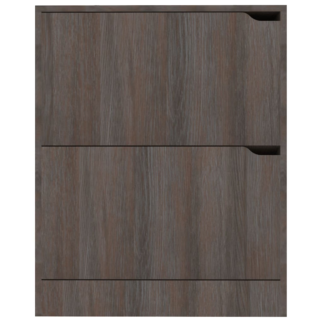 Schuhschrank 2 Türen Grau Sonoma-Eiche 59x24x74 cm Spanplatte