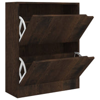 Thumbnail for Schuhschrank mit 2 Türen Räuchereiche 59x24x74 cm Spanplatte