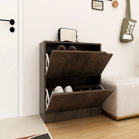 Thumbnail for Schuhschrank mit 2 Türen Räuchereiche 59x24x74 cm Spanplatte