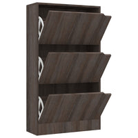 Thumbnail for Schuhschrank 3 Türen Grau Sonoma-Eiche 59x24x105 cm Spanplatte