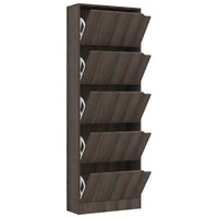 Thumbnail for Schuhschrank 5 Türen Grau Sonoma-Eiche 59x24x167 cm Spanplatte