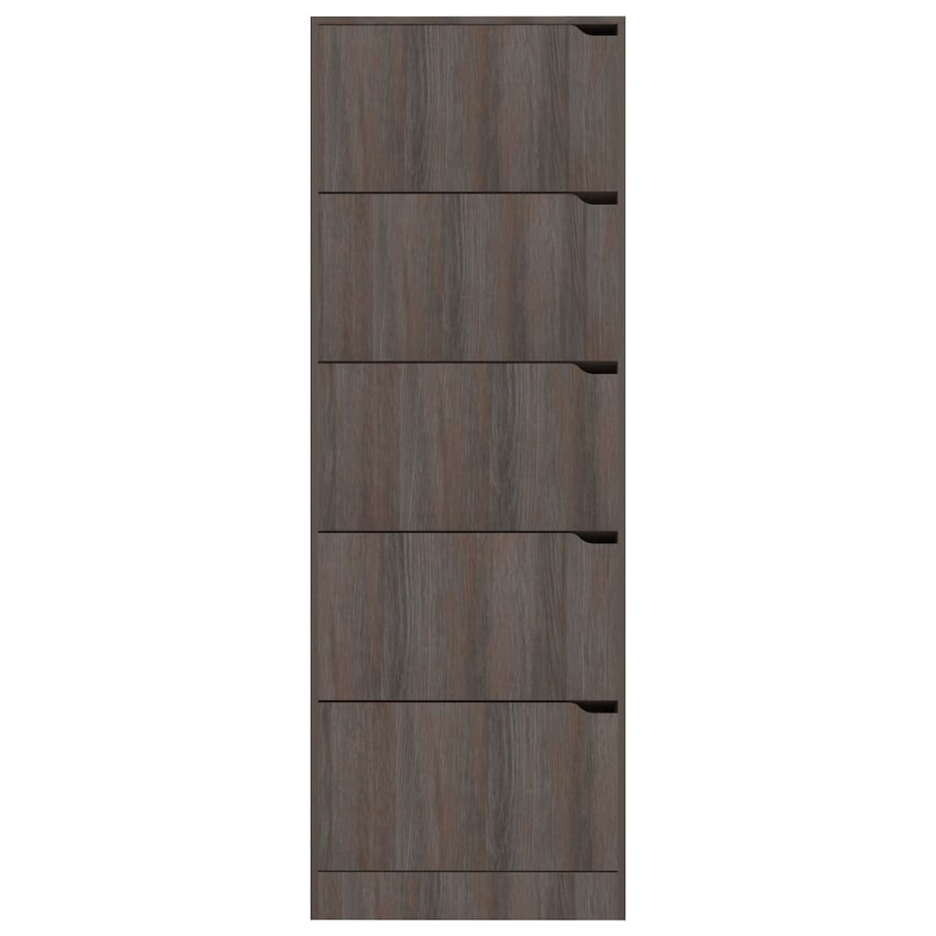 Schuhschrank 5 Türen Grau Sonoma-Eiche 59x24x167 cm Spanplatte