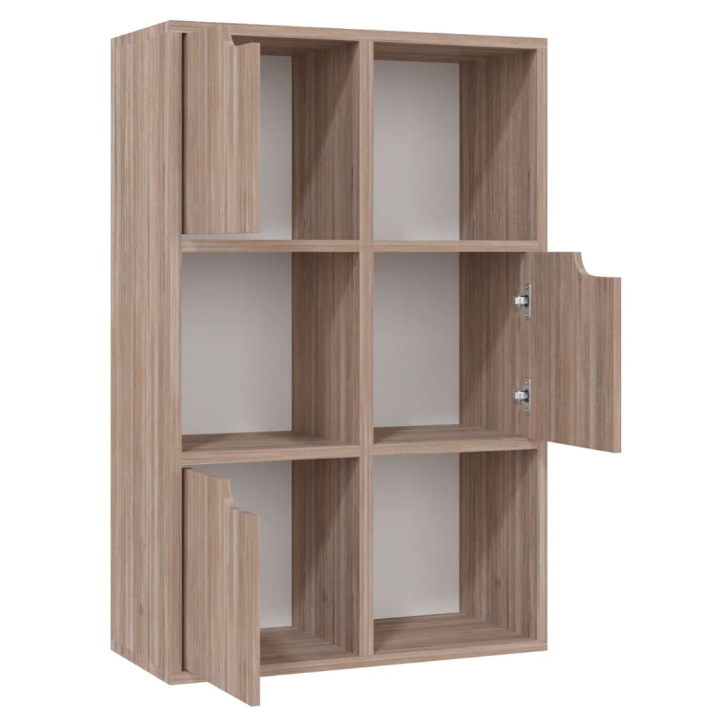Bücherregal Grau Sonoma-Eiche 60x27,5x88 cm Holzwerkstoff