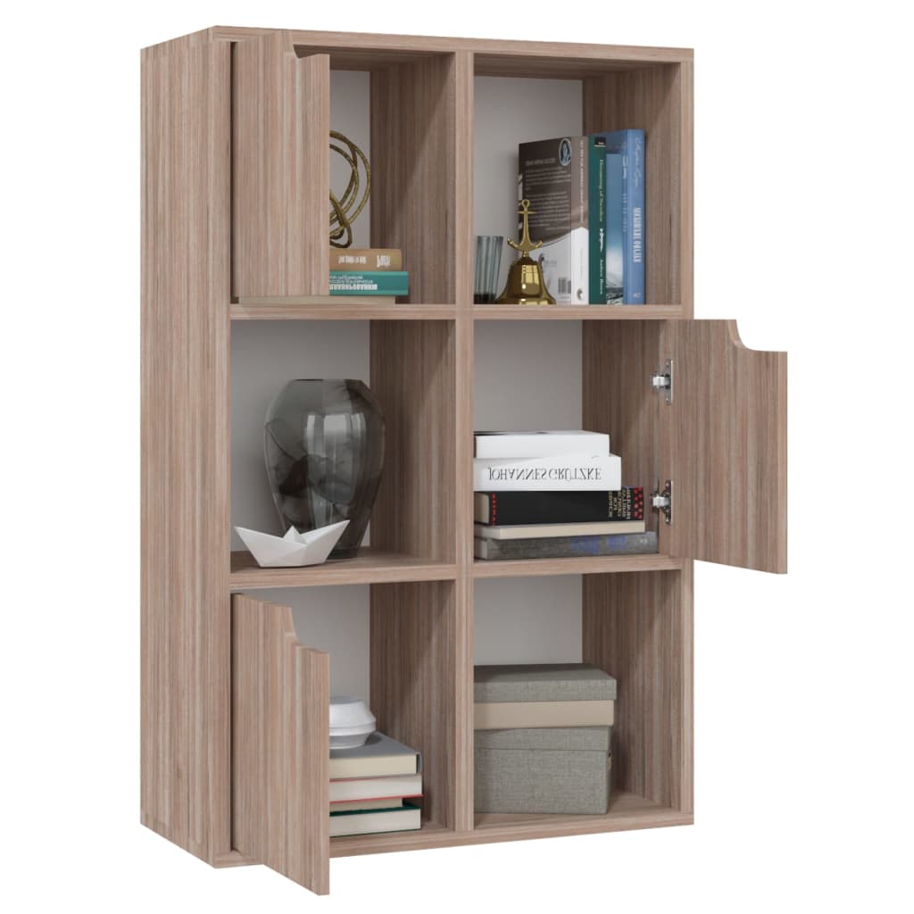 Bücherregal Grau Sonoma-Eiche 60x27,5x88 cm Holzwerkstoff