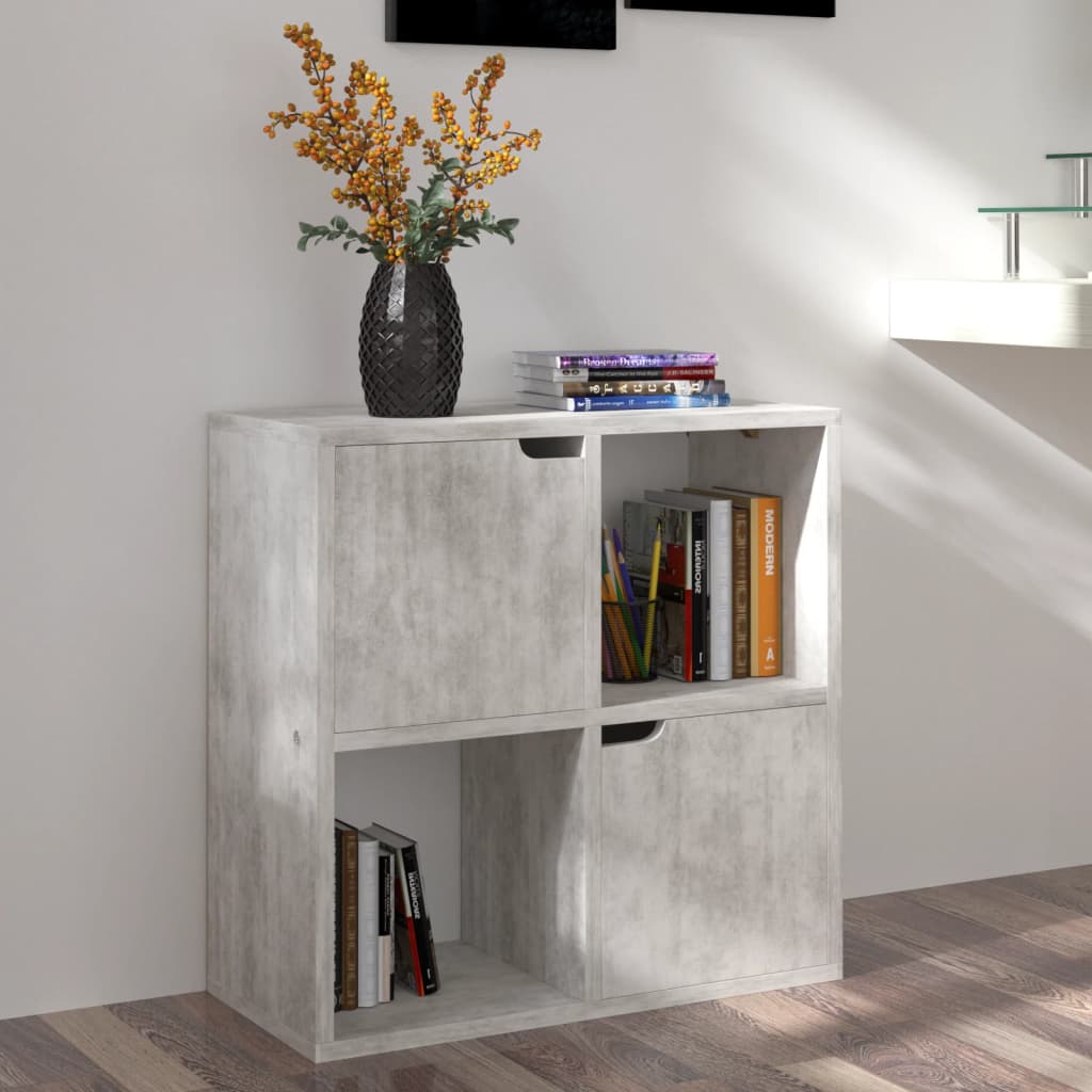 Bücherregal Beton-Optik 60x27,5x59,5 cm Spanplatte