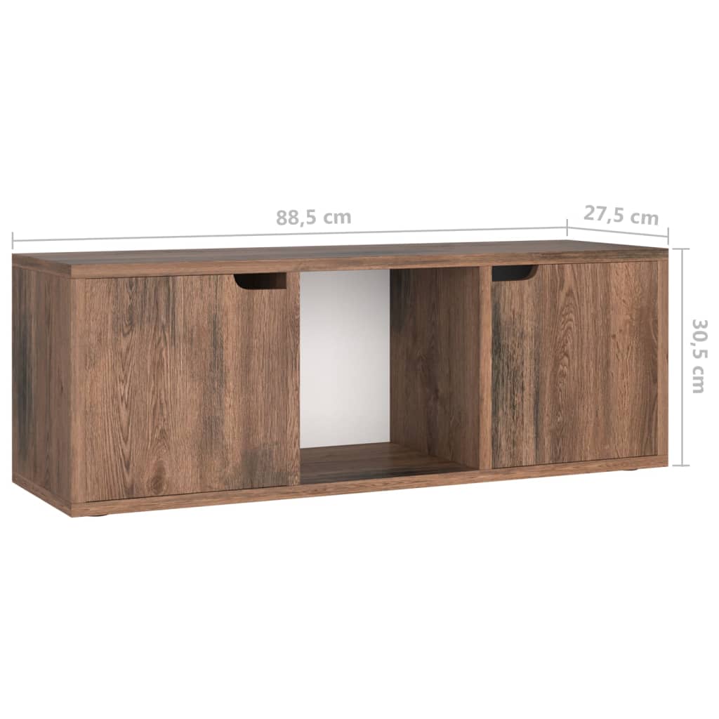 TV-Schrank Räuchereiche 88,5x27,5x30,5 cm Spanplatte