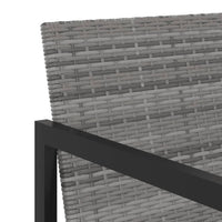 Thumbnail for 5-tlg. Garten-Essgruppe mit Kissen Poly Rattan Grau