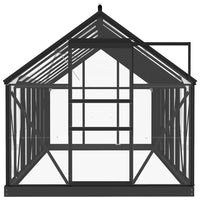 Thumbnail for Glas Gewächshaus Anthrazit 155x395,5x191 cm Aluminium