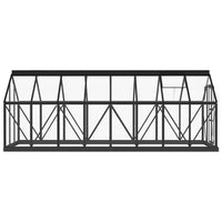 Thumbnail for Glas Gewächshaus Anthrazit 155x395,5x191 cm Aluminium
