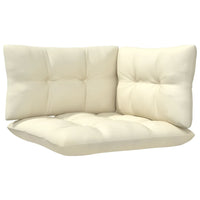 Thumbnail for 2-Sitzer-Gartensofa mit Kissen Creme Massivholz Kiefer