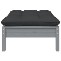 Thumbnail for 2-Sitzer-Gartensofa mit Kissen Grau Massivholz Kiefer