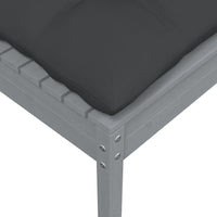 Thumbnail for 2-Sitzer-Gartensofa mit Kissen Grau Massivholz Kiefer