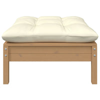Thumbnail for 2-Sitzer-Gartensofa mit Kissen Creme Massivholz Kiefer