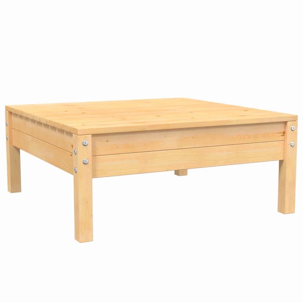 3-tlg. Garten-Lounge-Set mit Creme Kissen Massivholz Kiefer