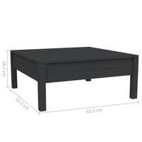 Thumbnail for 3-tlg. Garten-Lounge-Set mit Kissen Schwarz Kiefer Massivholz