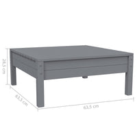 Thumbnail for 3-tlg. Garten-Lounge-Set mit Kissen Grau Kiefer Massivholz