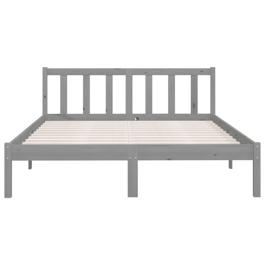 Massivholzbett Grau 120x190 cm 4FT Small Double