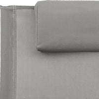 Thumbnail for Sonnenliege mit Kissen Stahl und Textilene Grau