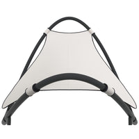 Thumbnail for Schaukelliege mit Rollen Stahl & Textilene Creme