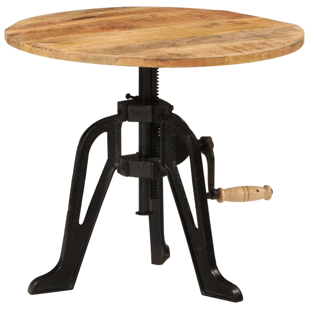 Beistelltisch 60x(42-62) cm Massivholz Mango und Gusseisen