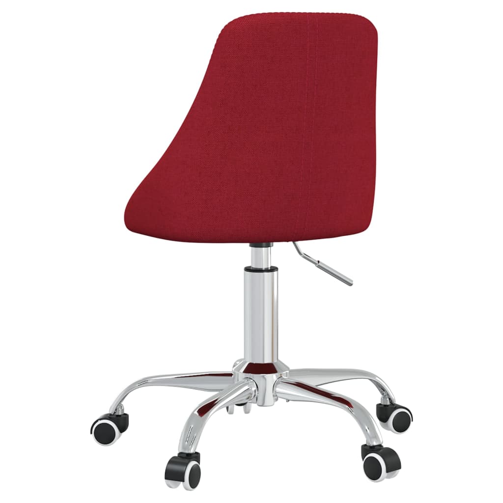 Bürostuhl Drehbar Weinrot Stoff