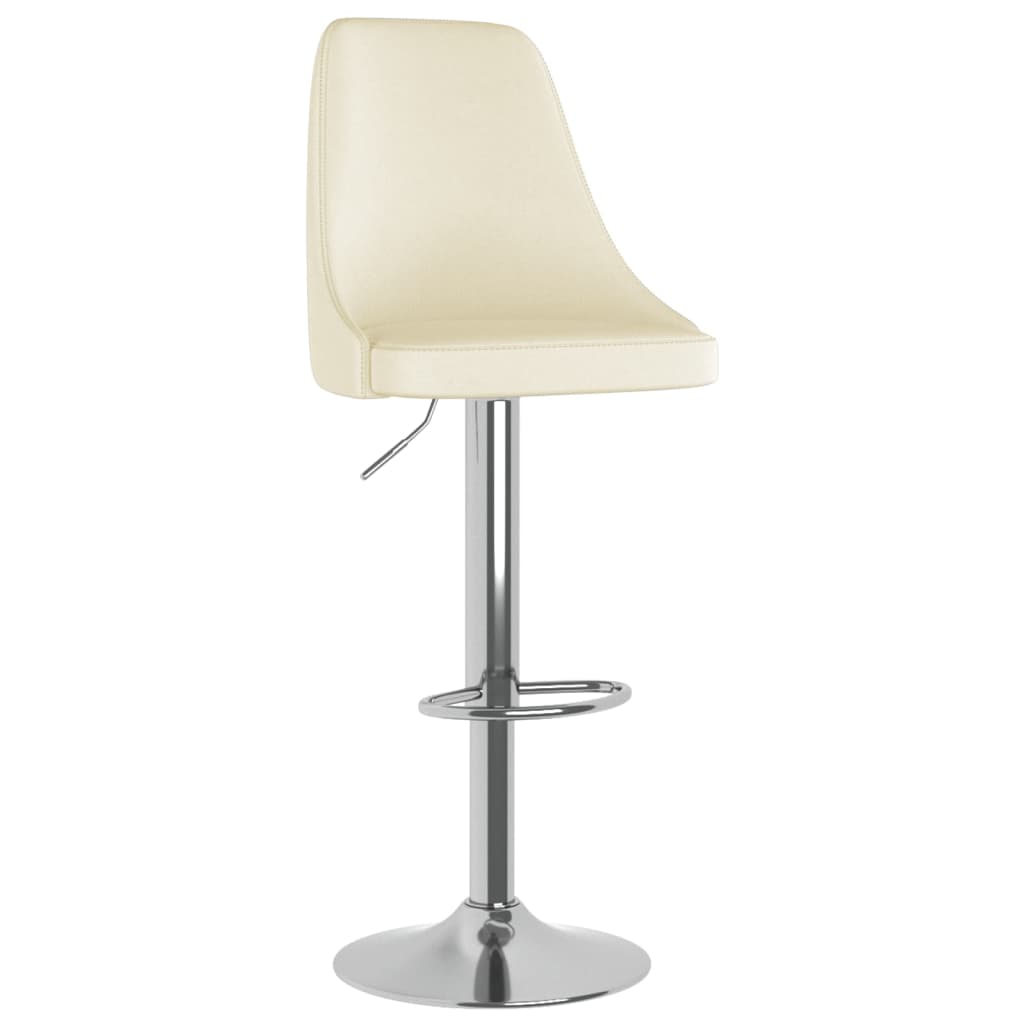 Barhocker 2 Stk. Creme Stoff