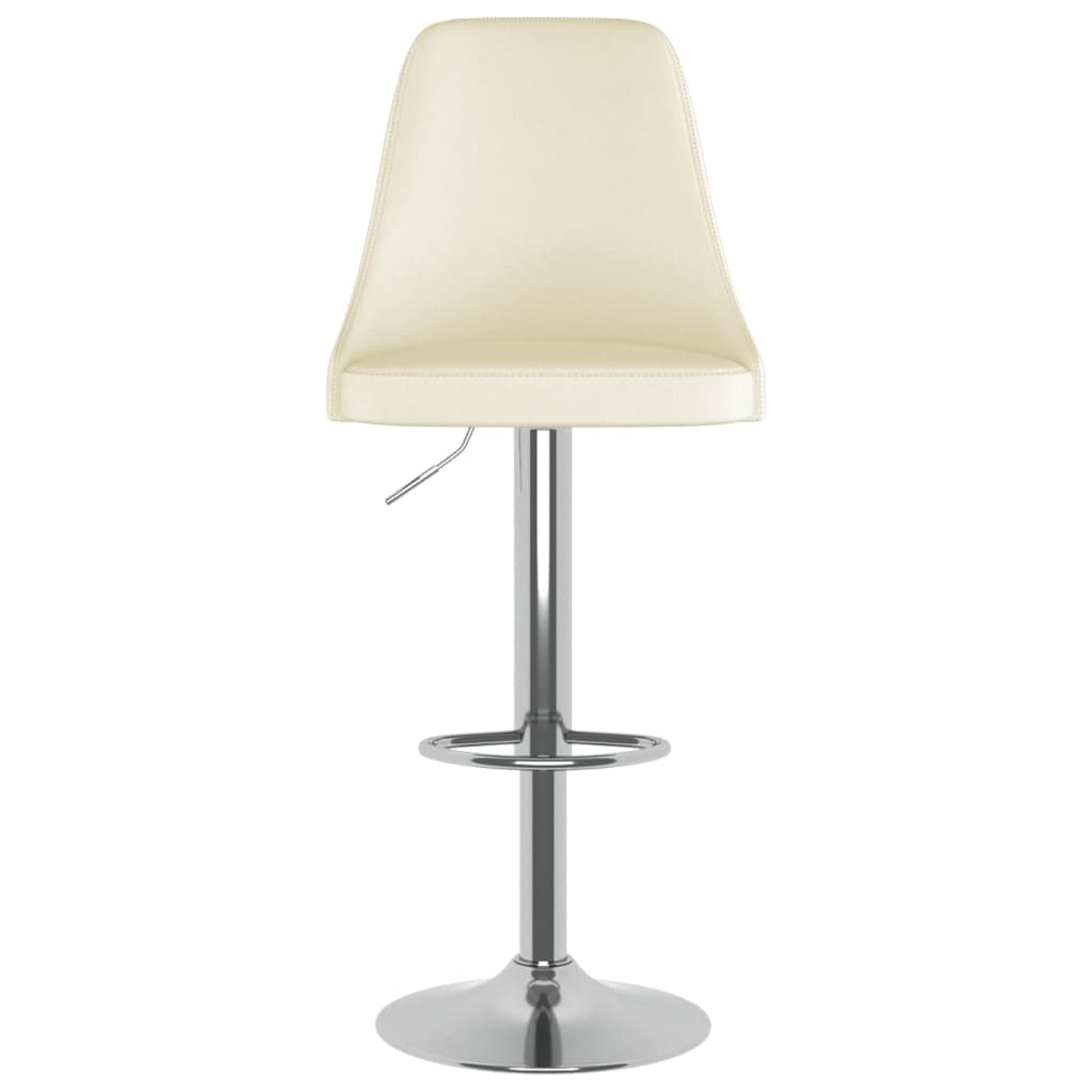 Barhocker 2 Stk. Creme Stoff