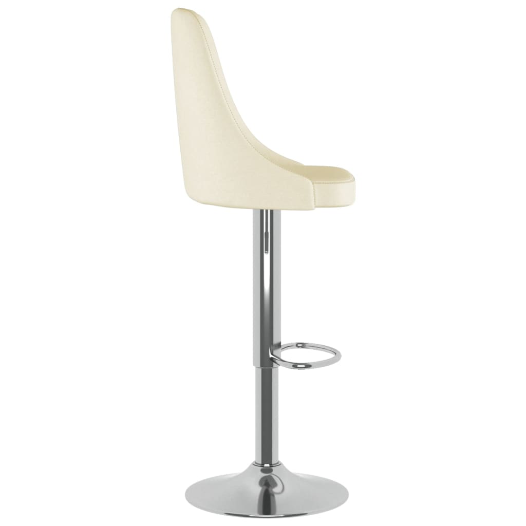 Barhocker 2 Stk. Creme Stoff