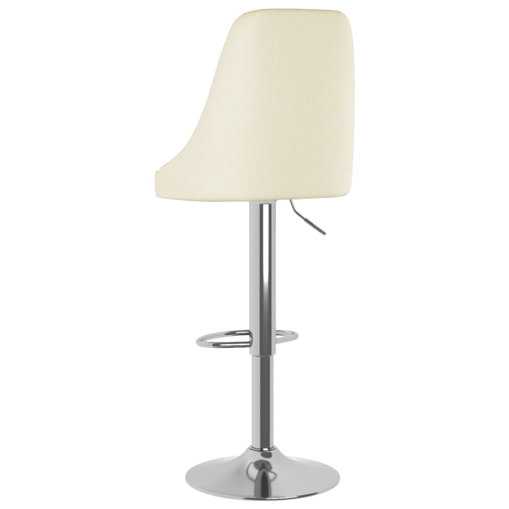 Barhocker 2 Stk. Creme Stoff