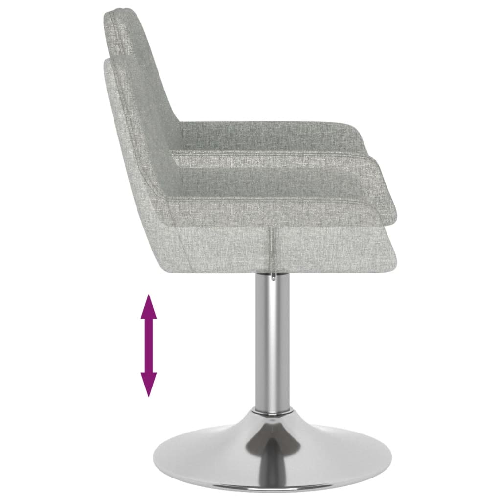 Barhocker Hellgrau Stoff