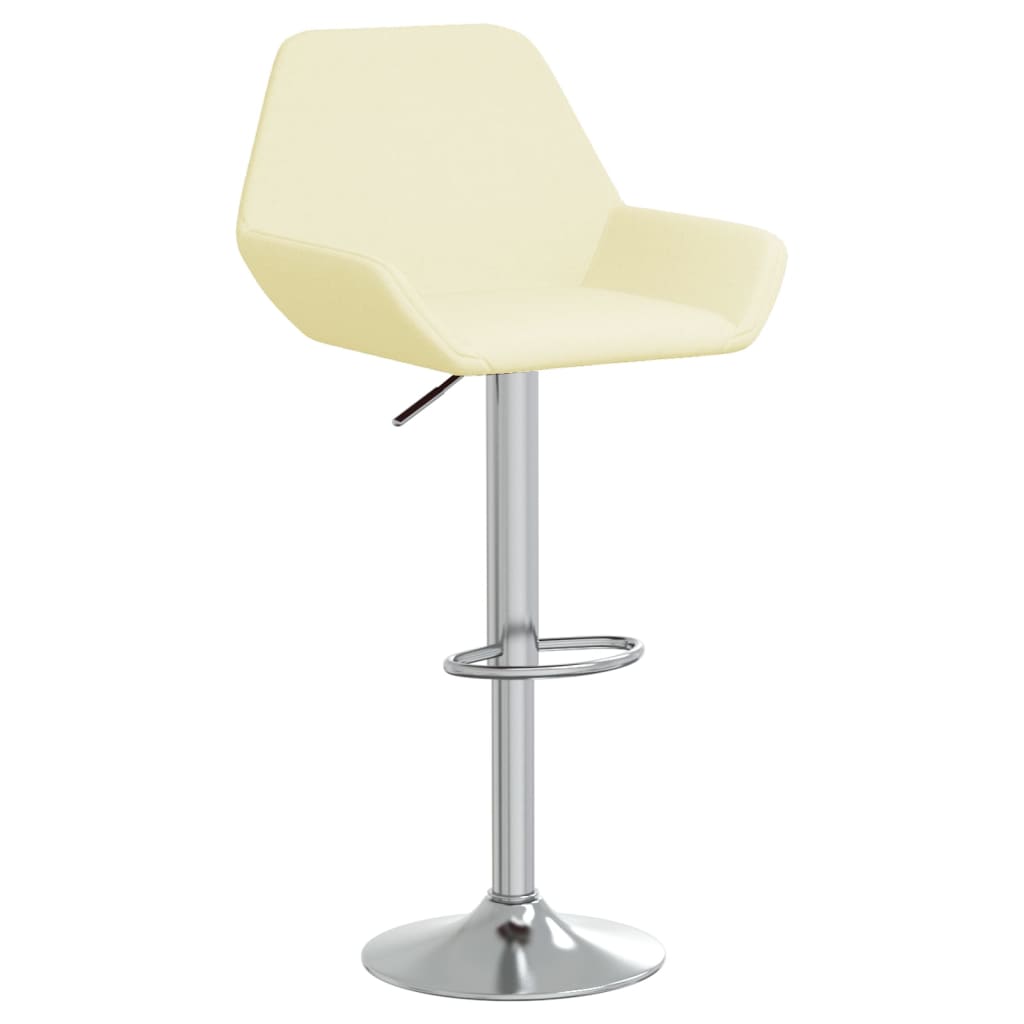Barhocker 2 Stk. Creme Stoff