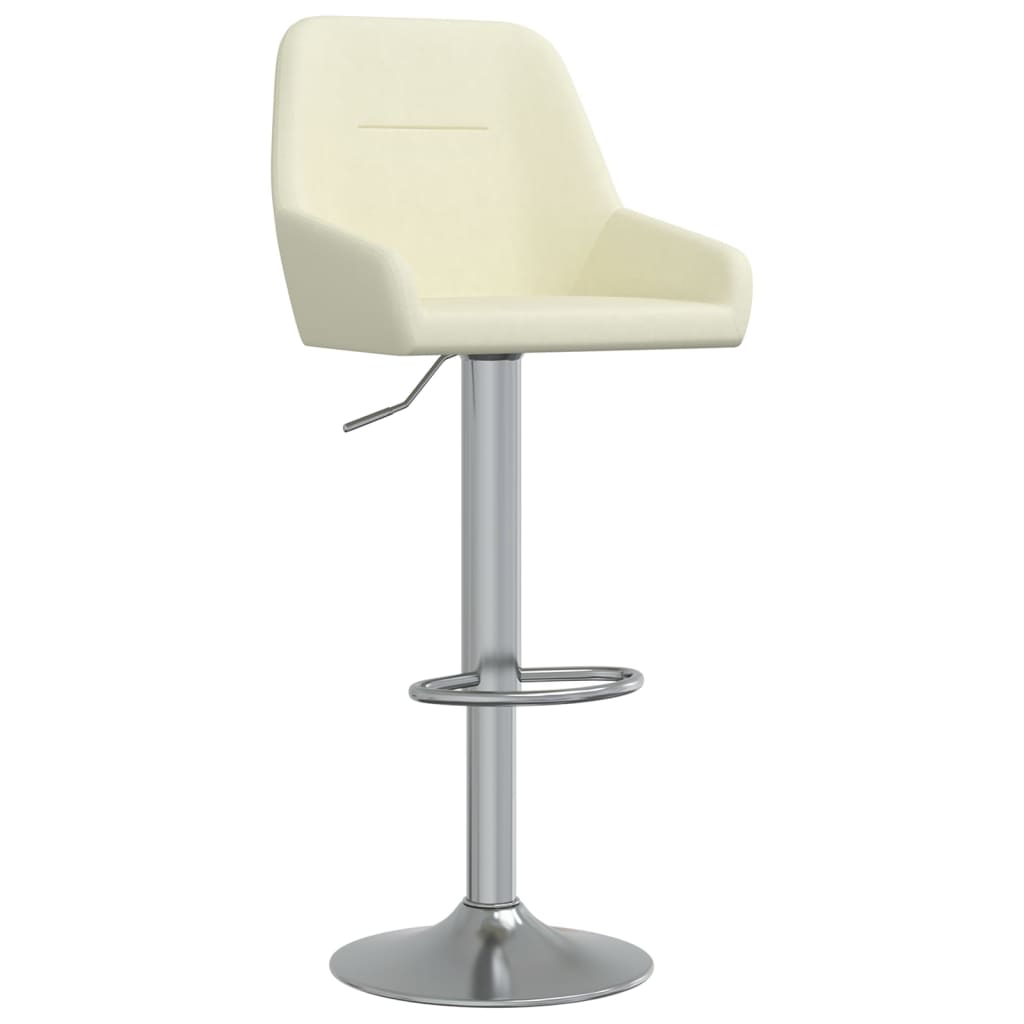 Barhocker 2 Stk. Creme Stoff