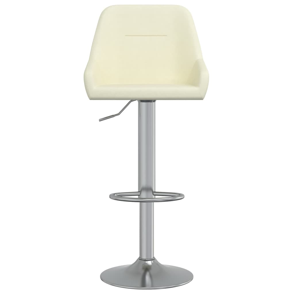 Barhocker 2 Stk. Creme Stoff