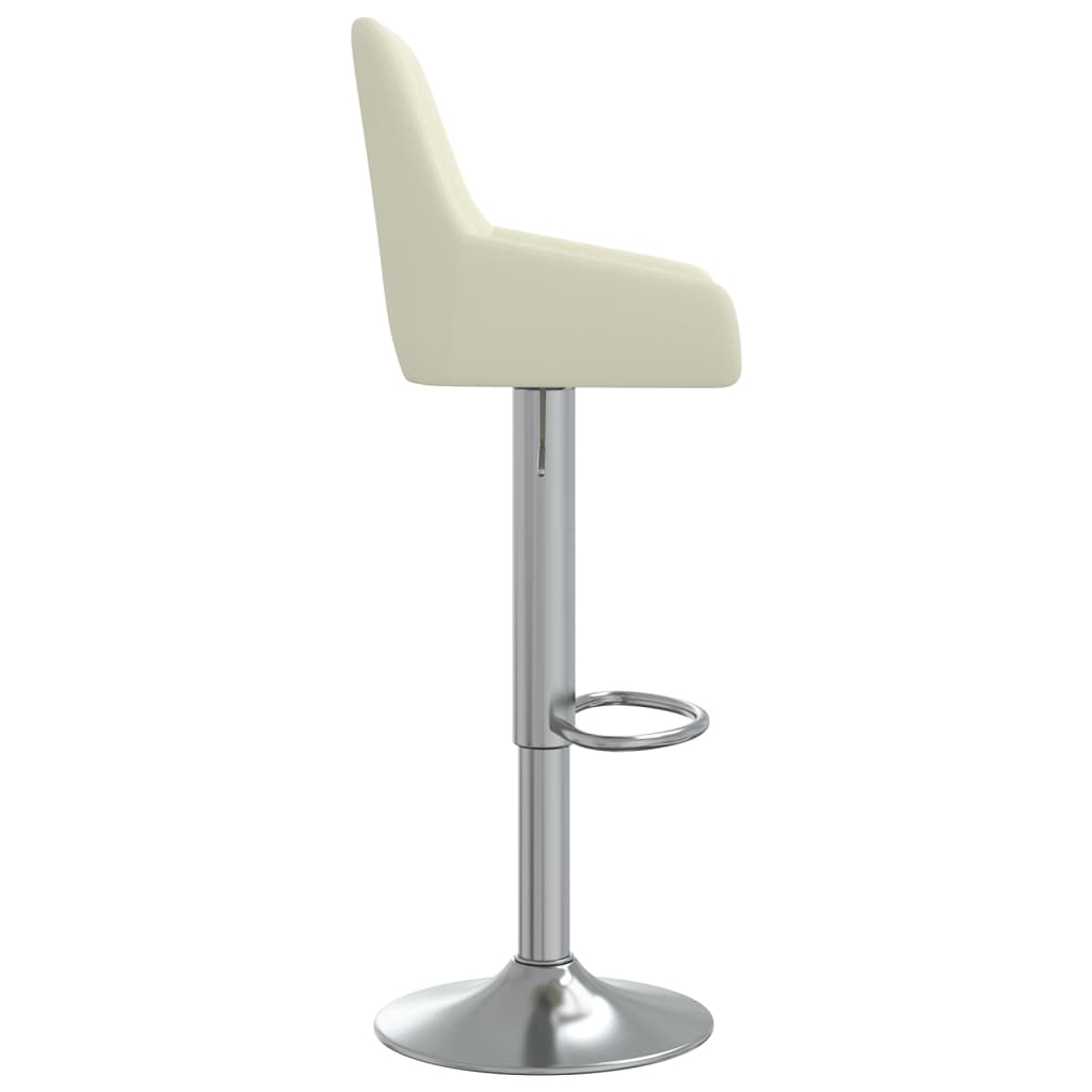 Barhocker 2 Stk. Creme Stoff