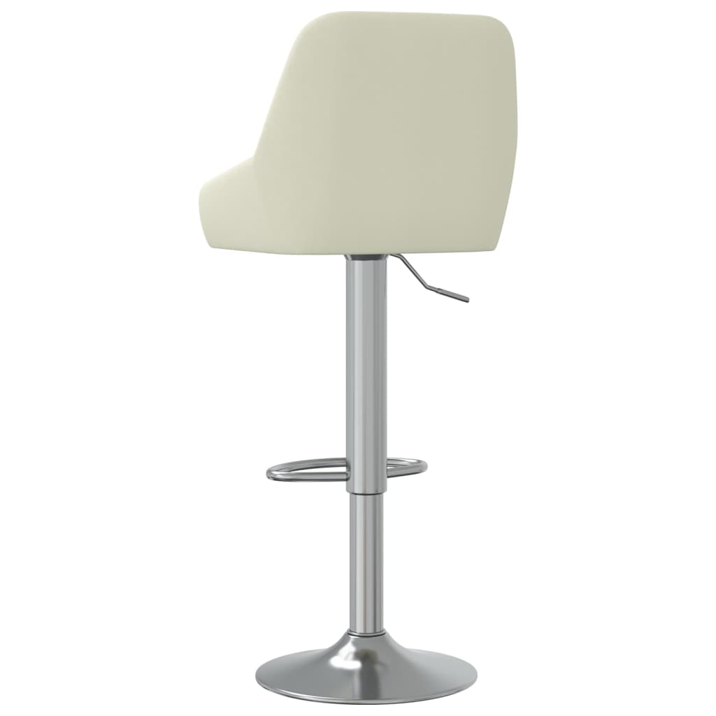 Barhocker 2 Stk. Creme Stoff