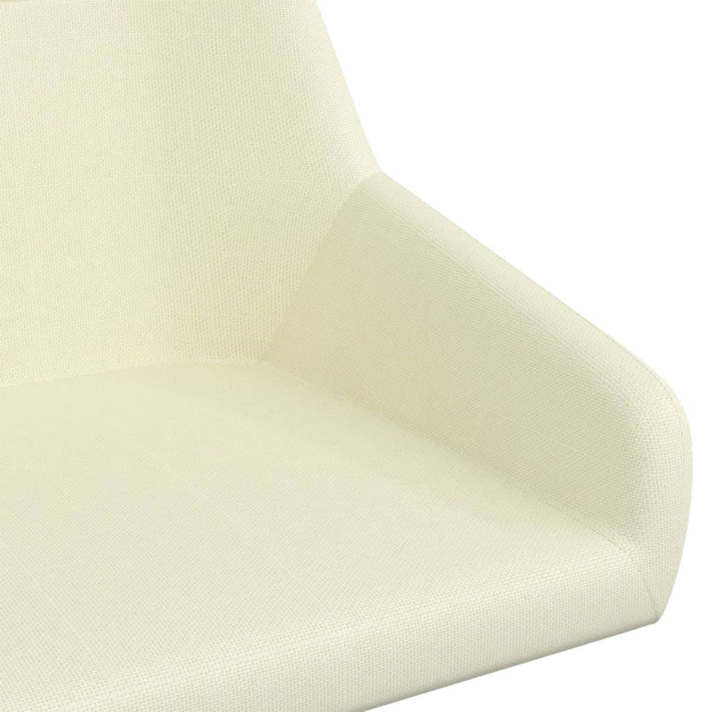 Barhocker 2 Stk. Creme Stoff