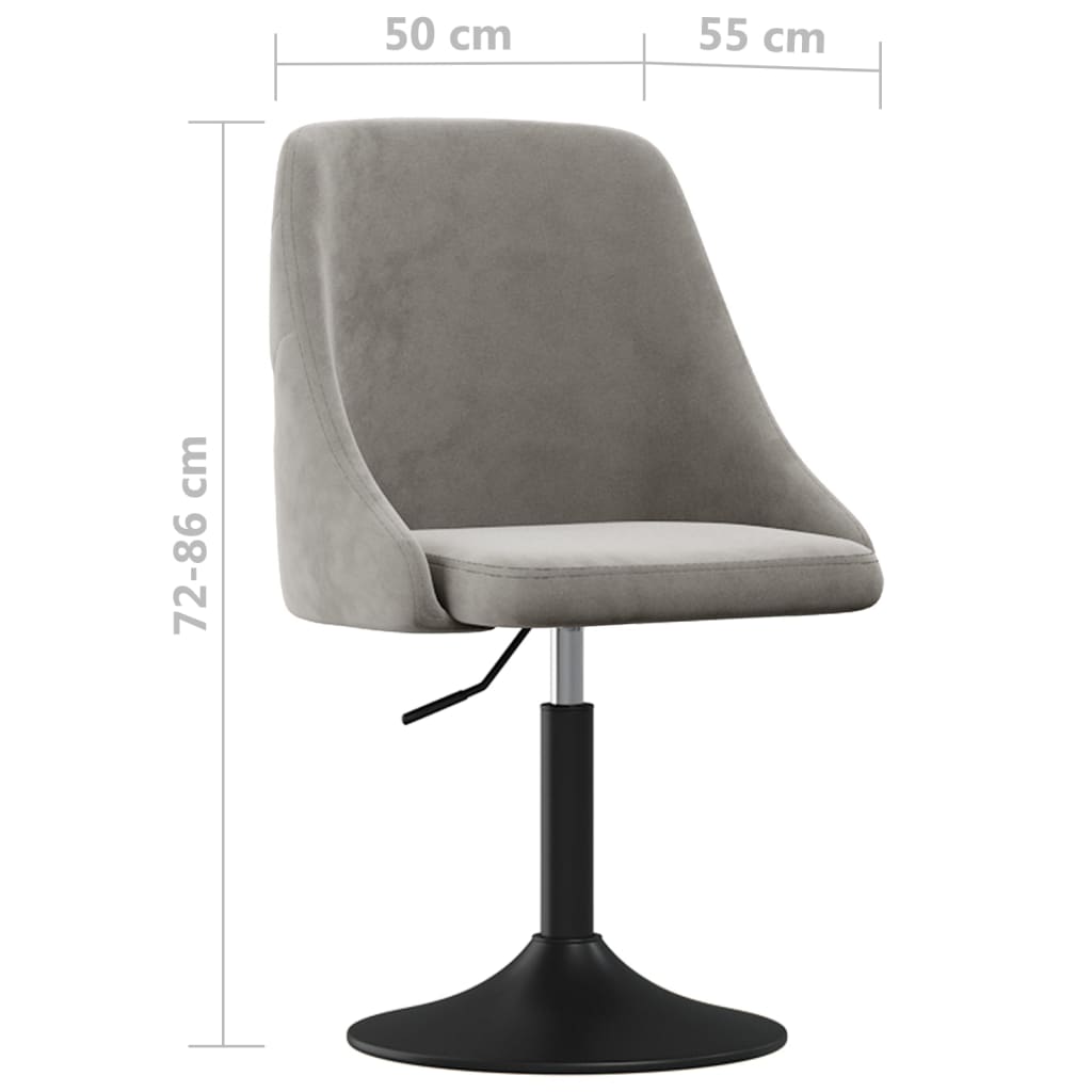 Barhocker Hellgrau Samt