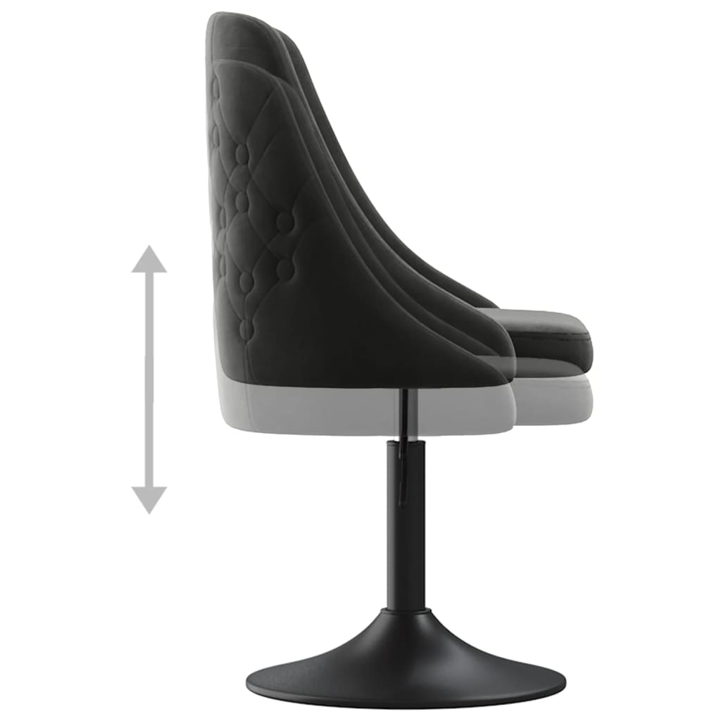 Barhocker Dunkelgrau Samt