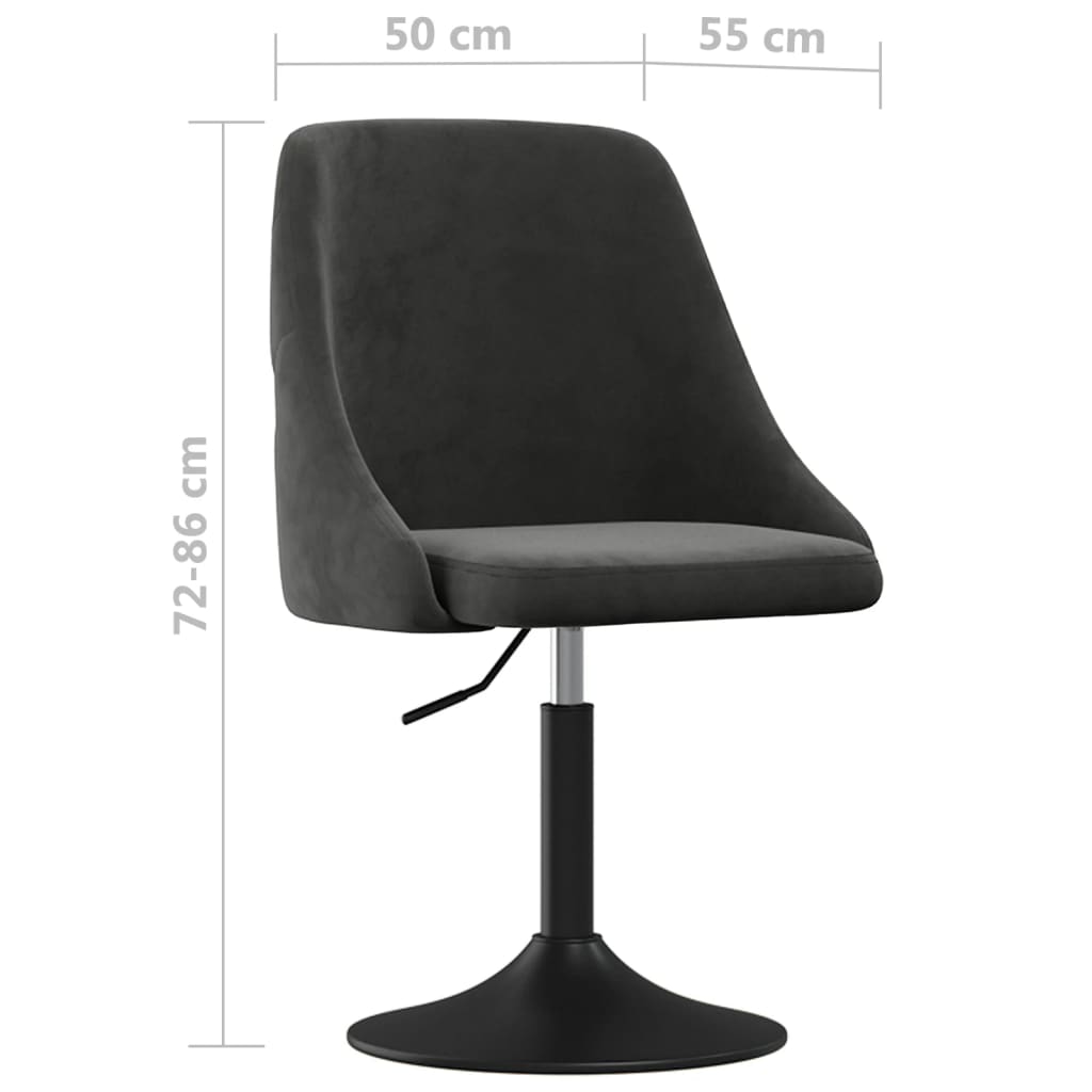 Barhocker Dunkelgrau Samt