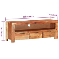 Thumbnail for TV-Schrank 110x30x40 cm Massivholz Akazie