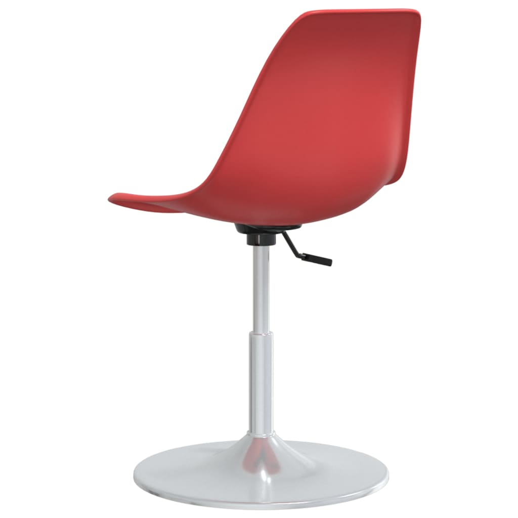 Esszimmerstühle 4 Stk. Drehbar Rot PP