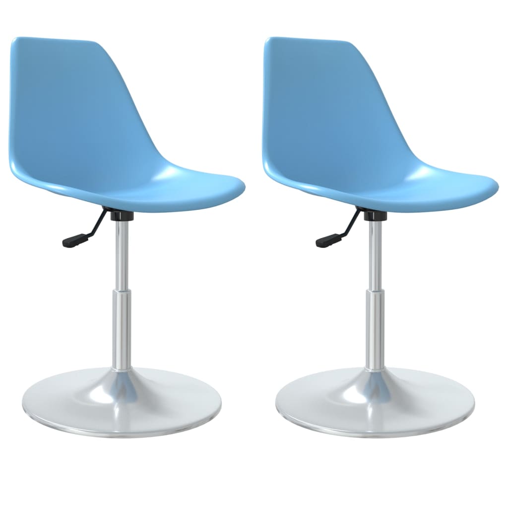 Esszimmerstühle 2 Stk. Drehbar Blau PP