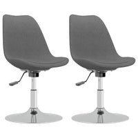 Thumbnail for Esszimmerstühle 2 Stk. Drehbar Hellgrau Stoff