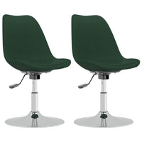 Thumbnail for Esszimmerstühle 2 Stk. Drehbar Dunkelgrün Stoff