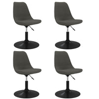Thumbnail for Esszimmerstühle 4 Stk. Drehbar Dunkelgrau Samt